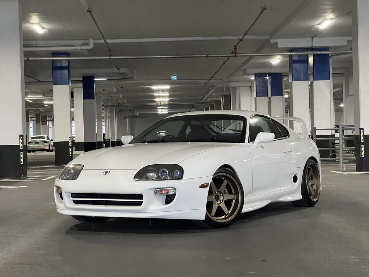 1999 Toyota Supra RZ Mk IV in white.